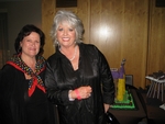 Paula Deen and Brenda Murphy. Paula Deen hosted Chef Art Smith's charity Common Threads after-party.  I created a candy replica of Paula Deen in front of the S'More castle.